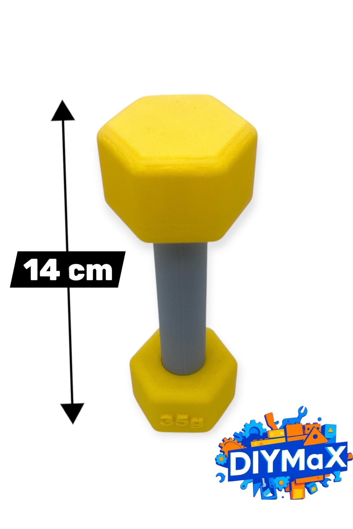 Bebek Çıngırağı Fitness Temalı Dumbell Oyuncak 14 cm Yenidoğan Baby Shower Hediyesi