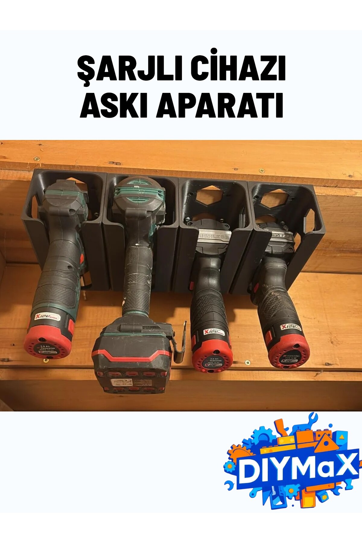 Şarjlı Akülü Alet Duvar Askı Aparatı -Tutucu Garaj Atölye Düzenleyici