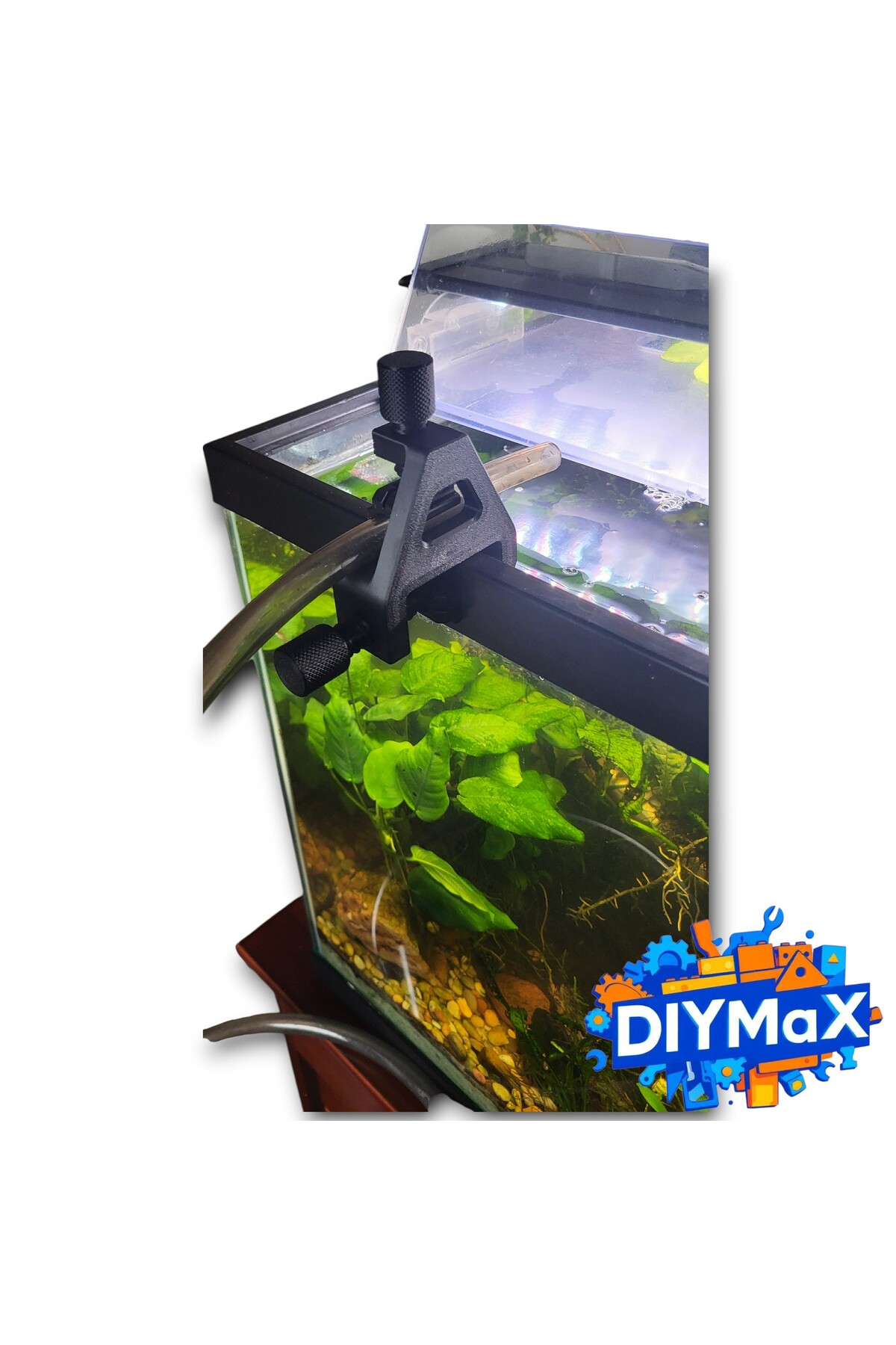 Akvaryum Hortum Kelepçesi Sabitleyici | Su Değişim Aparatı | Rimli & Rimsiz Tank Uyumlu