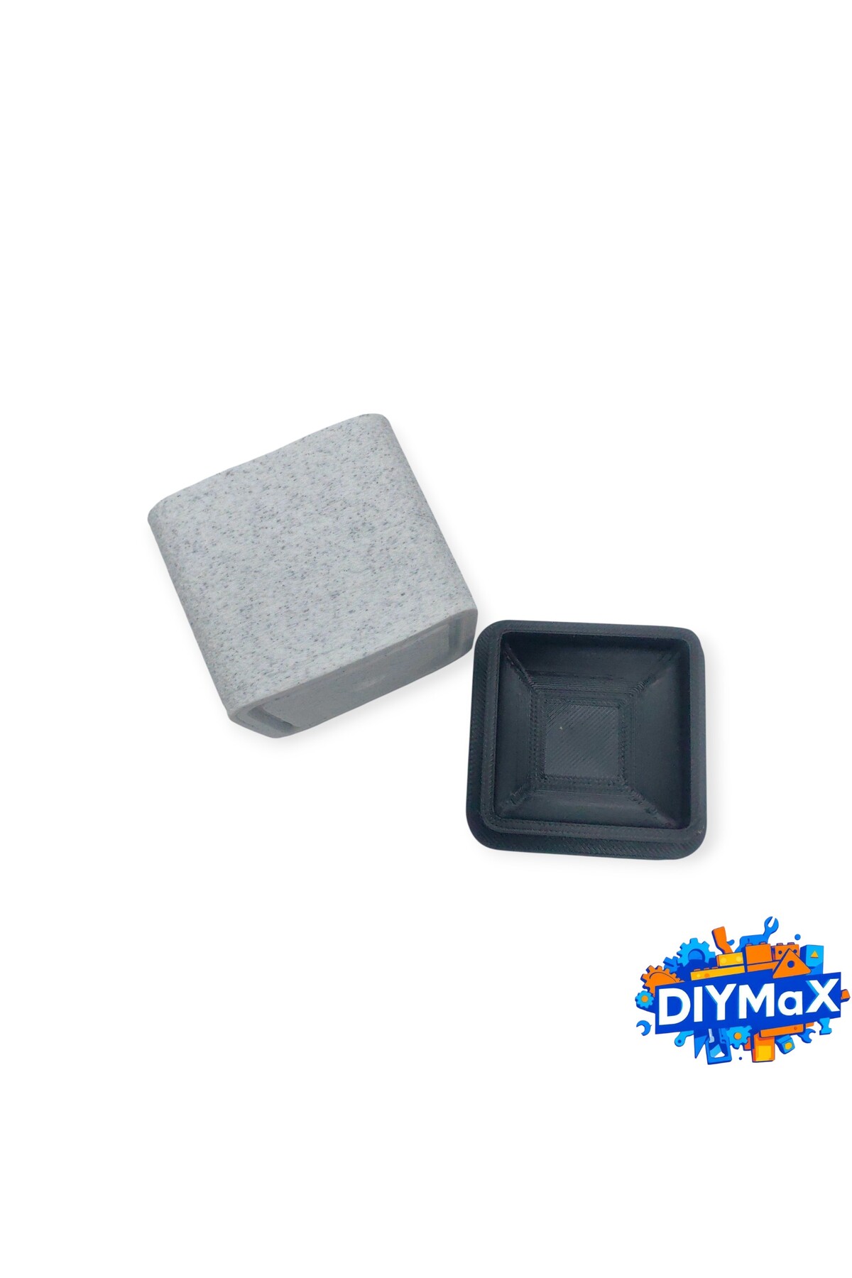 Canlı Sukulentli Dekoratif Mini Beton Görünümlü Saksı - Hediyelik İç Mekan Bitki Saksısı 5x5 cm