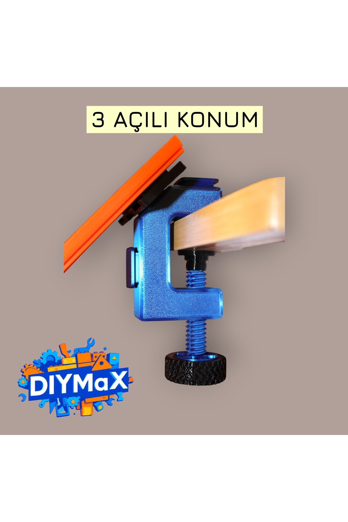 Yarış Pisti Kelepçesi | 1/64 Mini Araç Pistleri İçin 3 Açılı Masa Sabitleme Aparatı | Kaymaz Taban