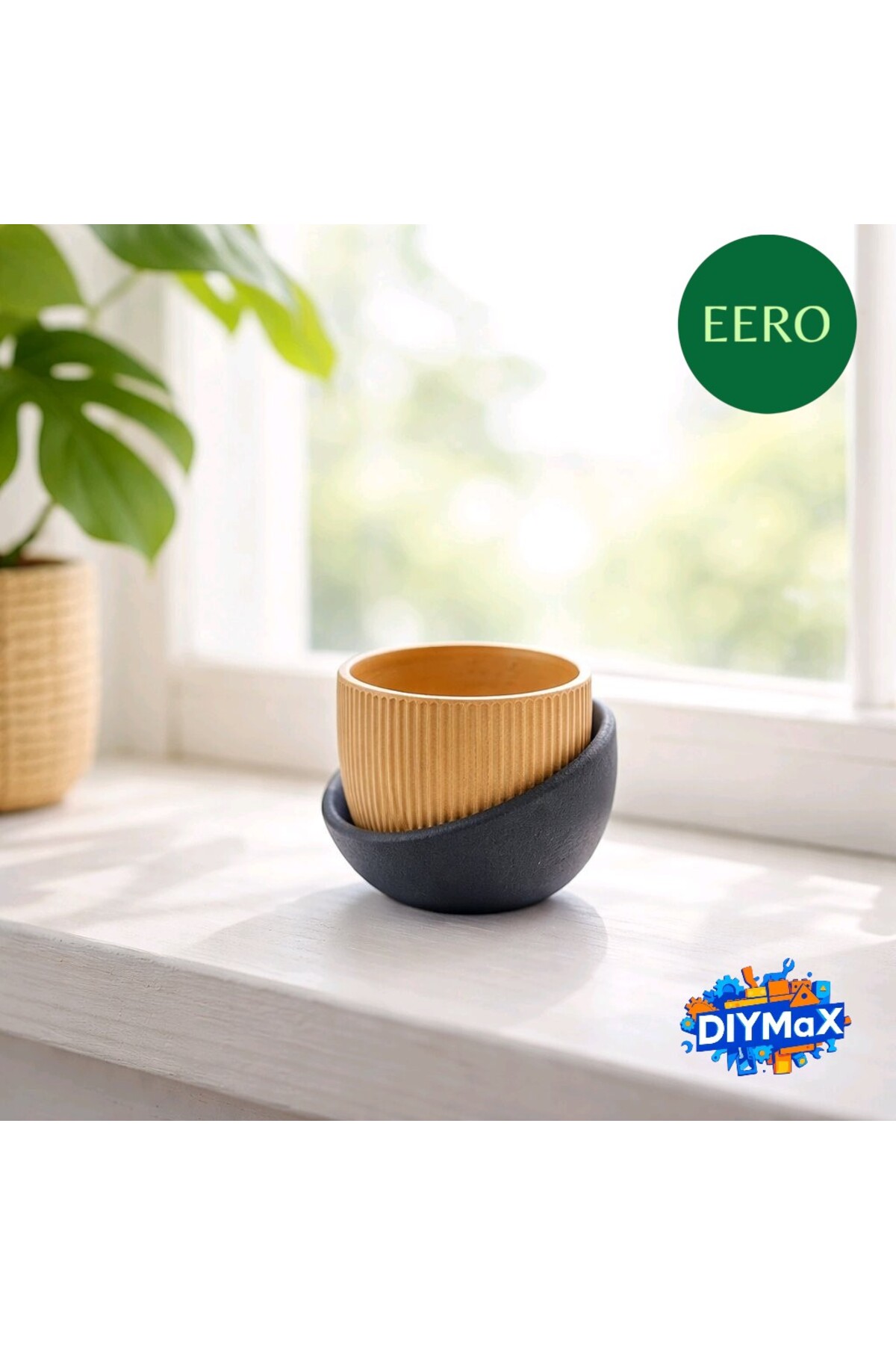 Eero Planter Saksı 8x8 cm Dekoratif Modern Minimal Sukulent Saksısı Kaktüs Saksı