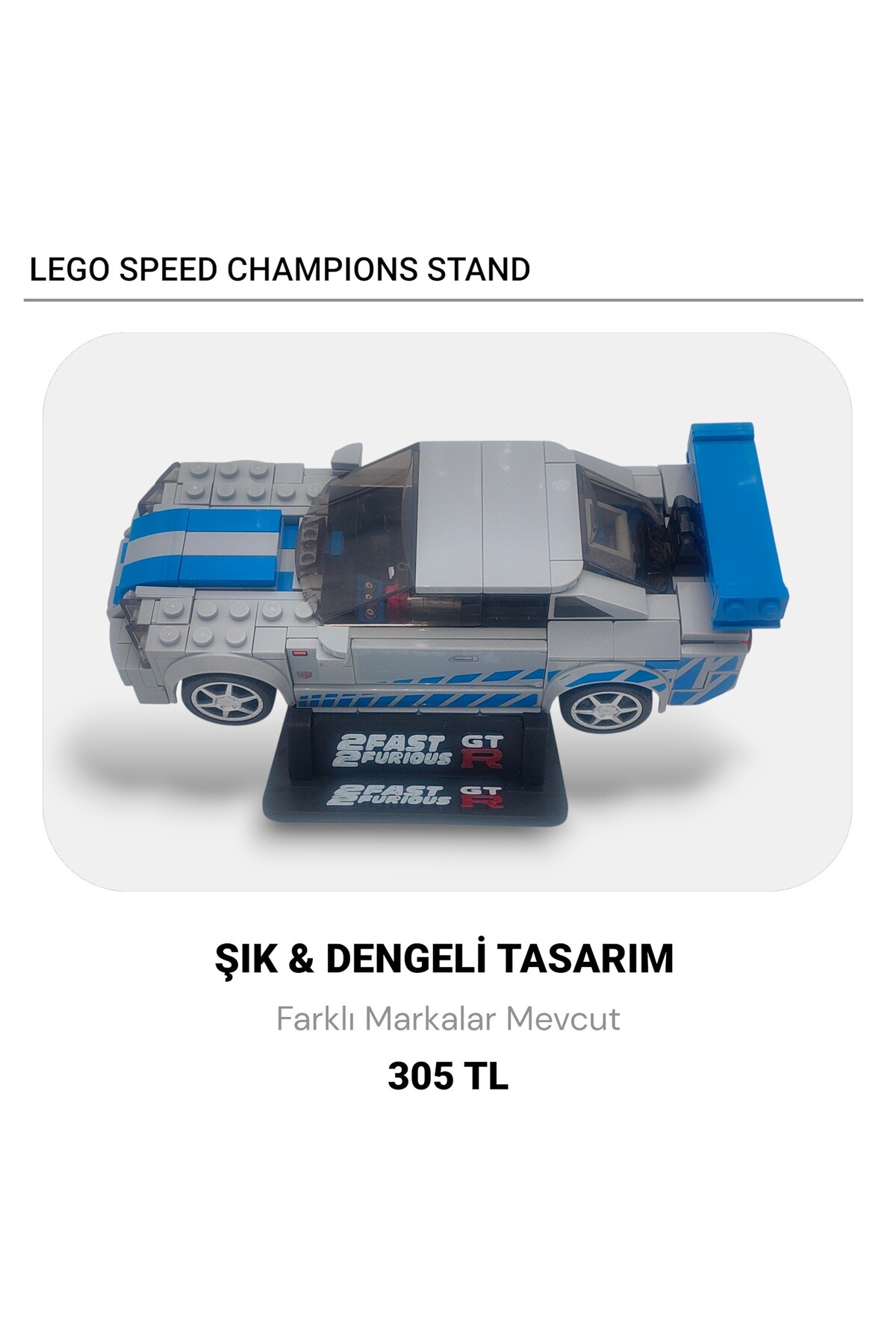 LEGO Speed Champions Standı | Araç Sergileme Aparatı | Model Vitrin Standı
