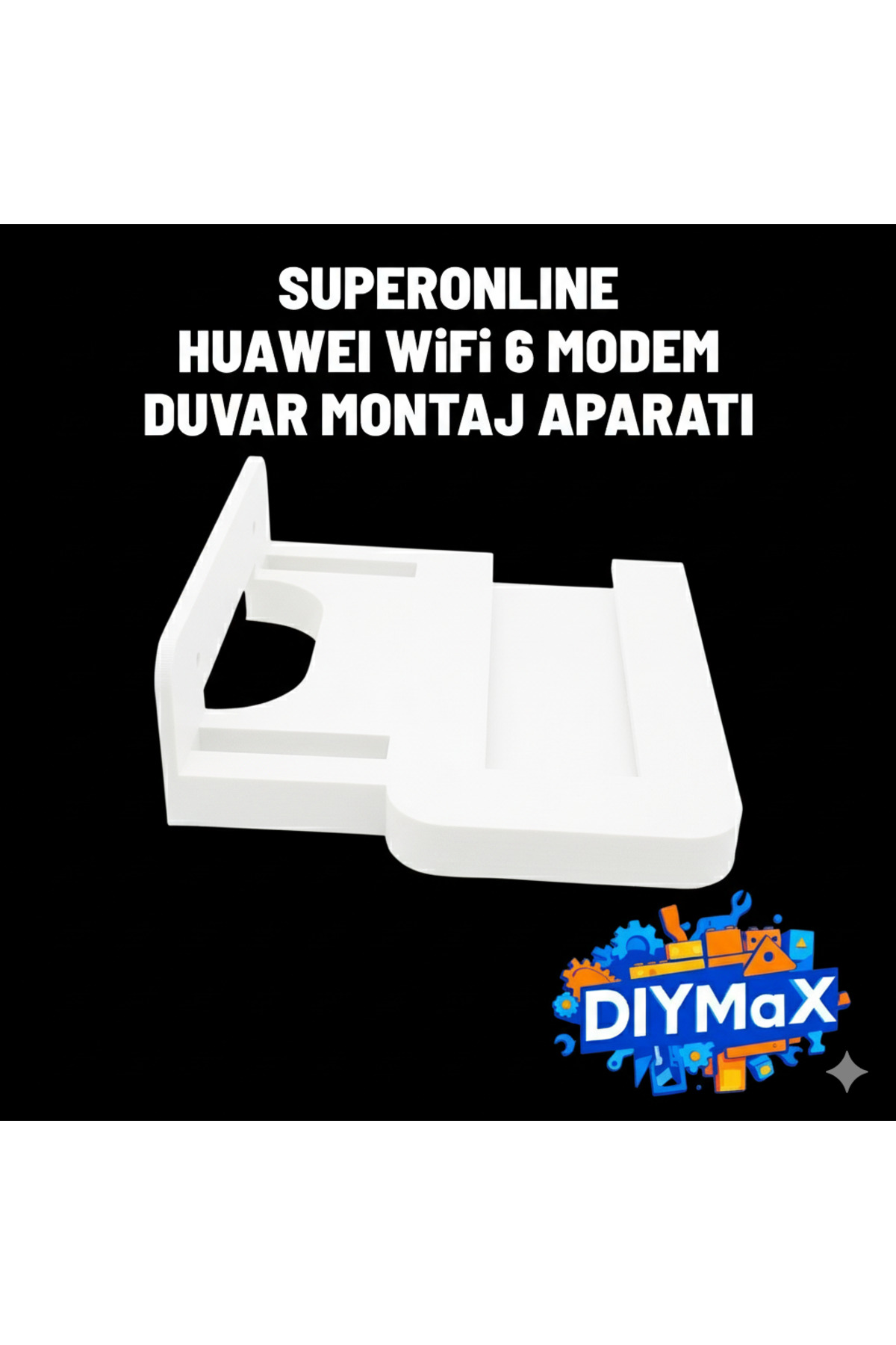 Superonline Huawei WiFi 6 Modem Duvar Askı Aparatı – Modem Sabitleme Aparatı - BEYAZ