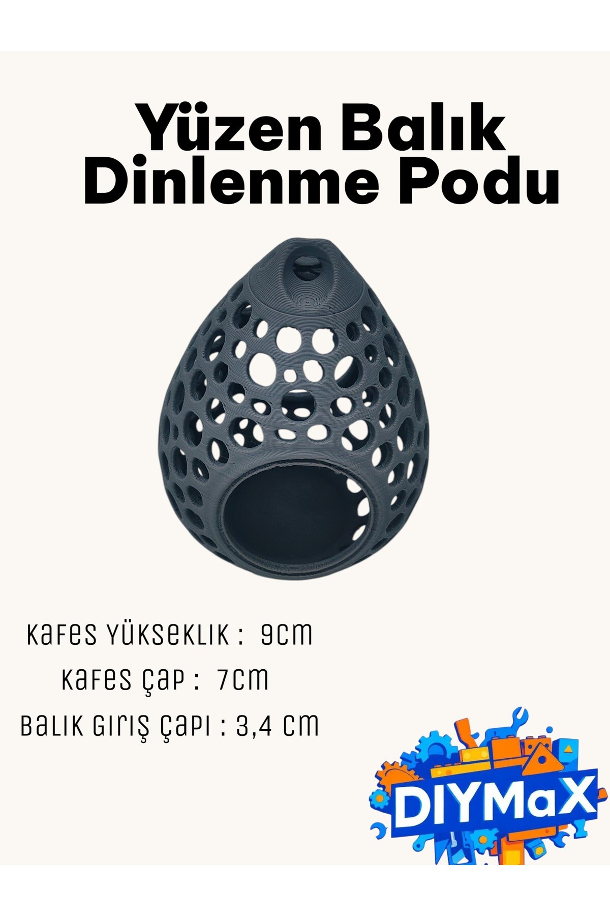 Akvaryum Dekoru Yüzen Dinlenme Alani Saklanma Mağarası