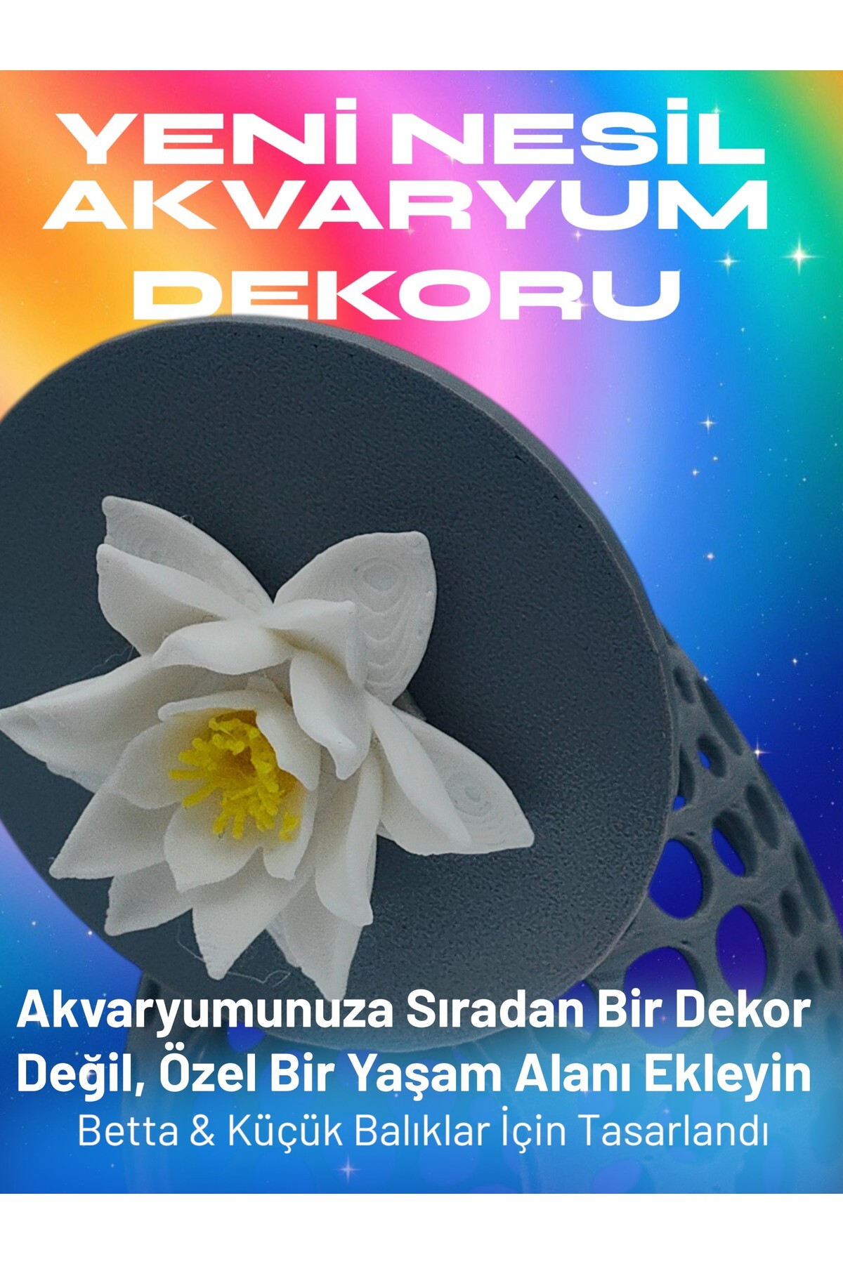 Akvaryum Dekoru Yüzen Dinlenme Alani Saklanma Mağarası
