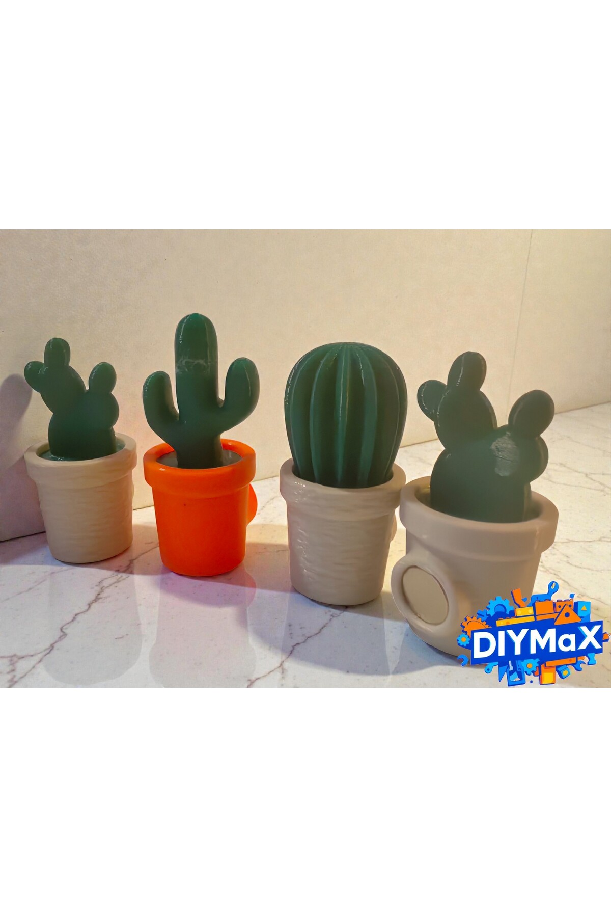 5’li Kaktüs Magnet Seti – Sevimli Mini Saksılı Kaktüs Buzdolabı Süsü