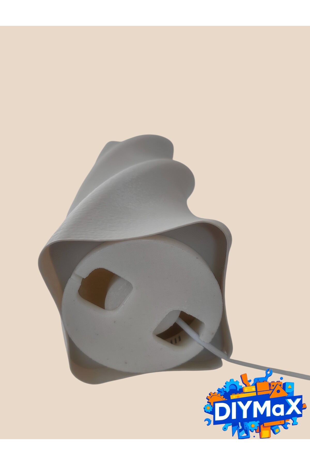 Swirled LED Gece Lambası – Modern Spiral Tasarım Dekoratif Masa Lambası